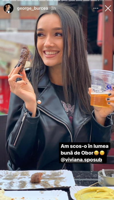 Viviana Sposub și George Burcea, întâlnire romantică la un platou cu mici! „Am scos-o în lumea bună de Obor”