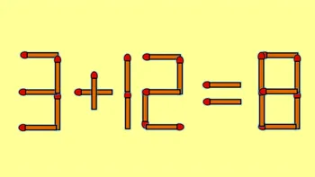 Test IQ cu chibrituri | Mutați un singur băț, pentru a corecta 3 + 12 = 8