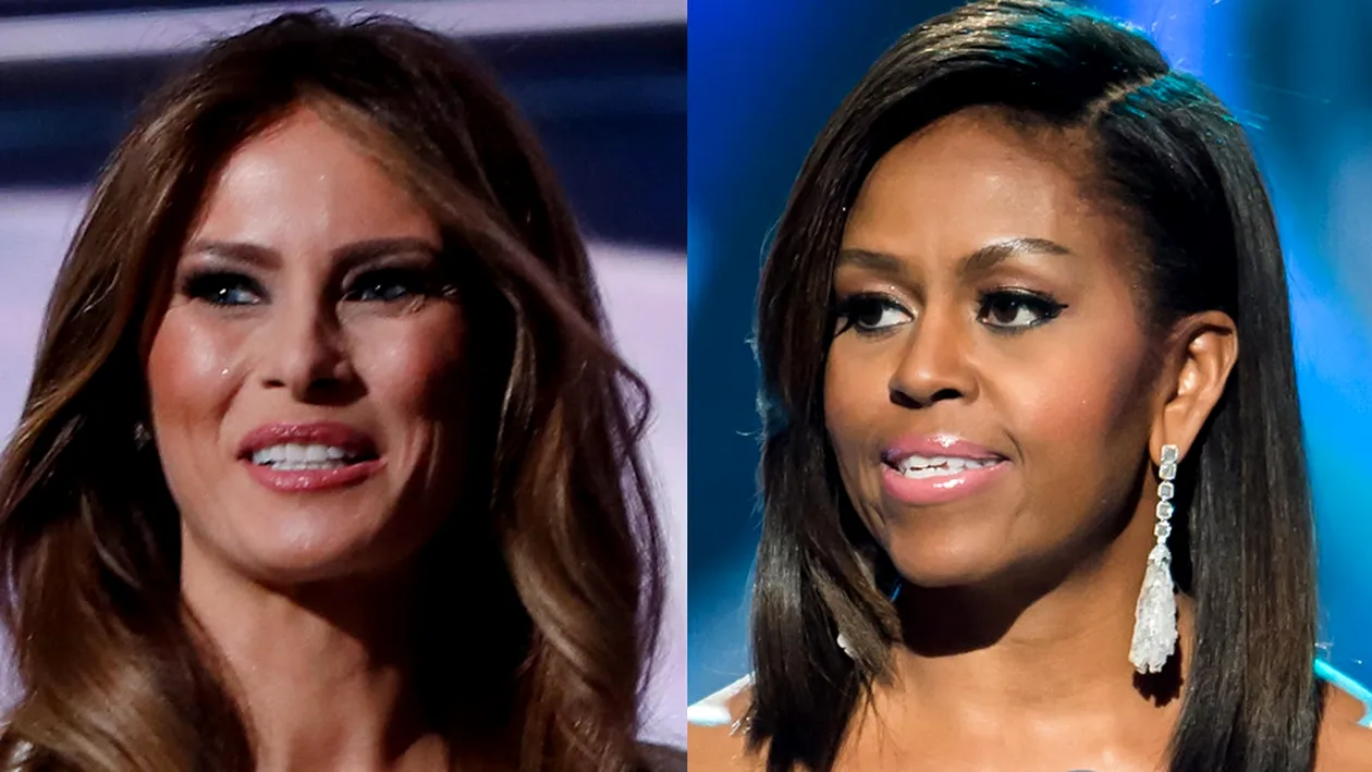 MELANIA TRUMP şi MICHELLE OBAMA s-au întâlnit la Casa Albă, la un ceai! Cum a apărut îmbrăcată soţia lui DONALD TRUMP