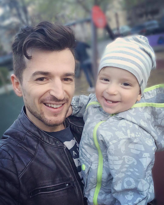 Radu Sîrbu, împreună cu fiul lui, David