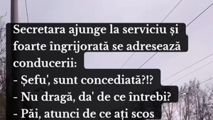 BANCUL ZILEI | Șeful și secretara îngrijorată