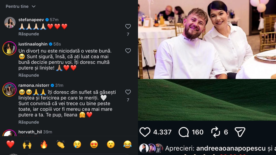 Cum a reacționat Andreea Popescu, după ce a aflat că Ileana Sterp a intrat în clubul divorțatelor. Val de reacții
