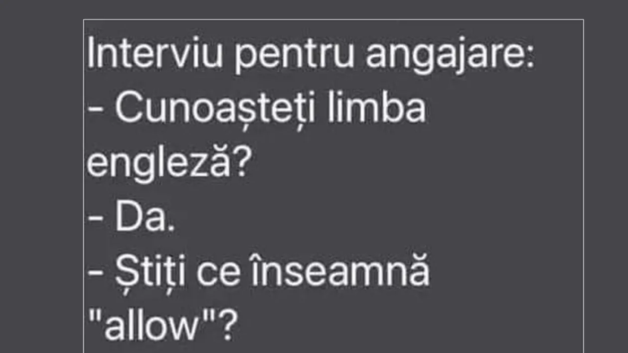 BANC | Interviu pentru angajare: Cunoașteți limba engleză?