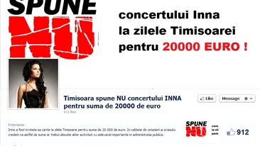 Banatenii strang semnaturi impotriva artistei, pe motiv ca cere prea multi bani si saraceste orasul! Inna are INTERZIS la Timisoara!