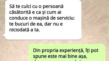 BANC | Să te culci cu o persoană căsătorită e ca și cum ai conduce mașina de serviciu