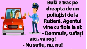BANC | Bulă e tras pe dreapta de un polițist de la Rutieră
