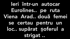 BANC | Ieri, într-un autocar pe ruta Viena - Arad, două femei se certau pe un loc