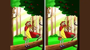 TEST IQ | Aceste două Scufițe Roșii par identice, dar nu sunt. Găsiți cele două diferențe!