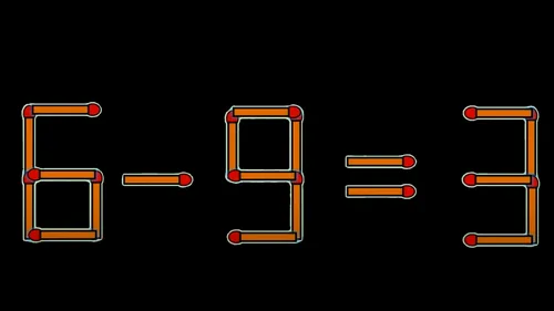 Test de inteligență | 6-9=3 este greșit. Mutați un singur chibrit, pentru a corecta egalitatea