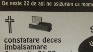 Nu o sa iti vina sa crezi cum isi face reclama o firma de pompe funebre!