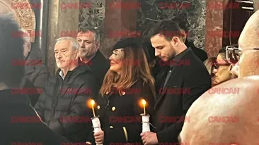 Nidia, ”drama queen” la înmormântarea lui Horia Moculescu. Ținută sobră și misterioasă la funeraliile tatălui său