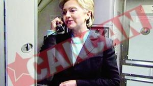 Stewardesa Hillary Clinton
