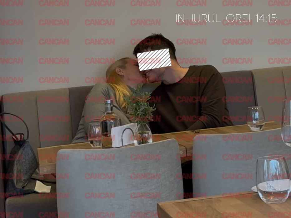 Daciana Sârbu și puișorul, barman, se sărută