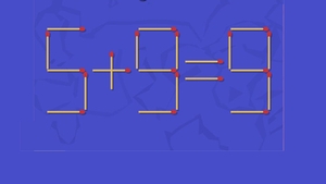 Test IQ exclusiv pentru genii | Mutați un singur chibrit pentru a corecta 5+9=9
