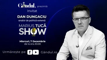 Marius Tucă Show începe miercuri, 7 decembrie, de la ora 20.00, live pe gândul.ro