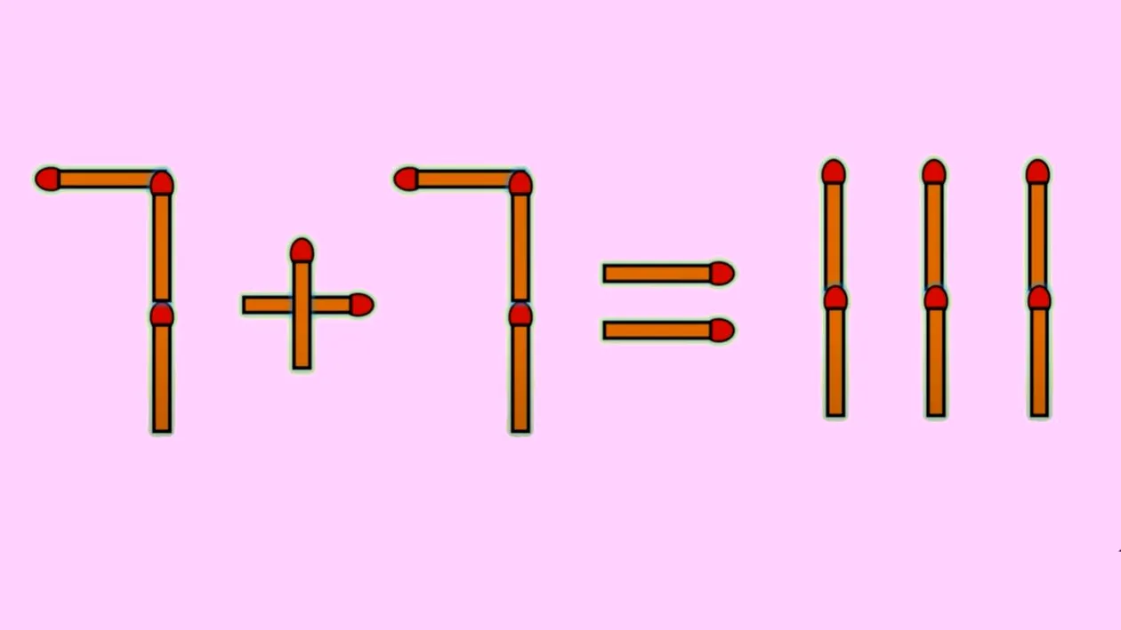 Test IQ exclusiv pentru genii | Corectați 7 + 7 = 111, mutând un singur chibrit