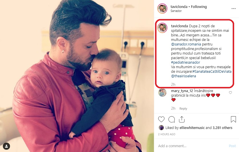 Gabriela Cristea, primele declarații după ce a ajuns cu fetița în spital. Cum se simte micuța Iris