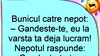 Bancul de weekend | Bunicul către nepot: „Eu la vârsta ta deja lucram”