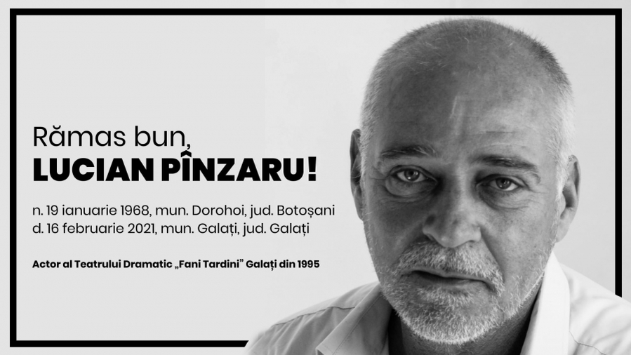 Doliu în lumea teatrului! Actorul Lucian Pînzaru a murit