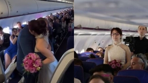 Nuntă inedită pe un zbor Wizz Air! Ivano și Federica și-au unit destinele în aer, pe 15 aprilie 2024. VIDEO