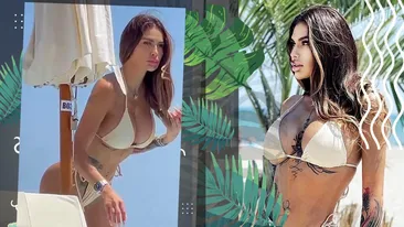 Bianca Iordache l-a uitat pe Alex Bodi și a făcut show pe plajă: ”Sunt la mare și sunt fericită! Nu mă interesează că el face tot circul ăsta!”