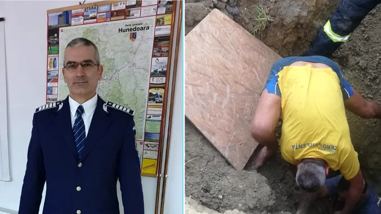 Povestea unui polițist din cadrul IPJ Hunedoara care a emoționat! Bărbatul a salvat viața unei persoane, după ce a căzut într-un canal