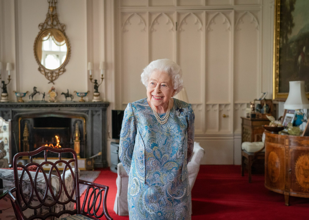 28 April 2022, United Kingdom, London: Queen ELizabeth II receives Swiss President Ignazio Cassis (not pictured) at Windsor Castle. Photo: Dominic Lipinski/PA Wire/dpa