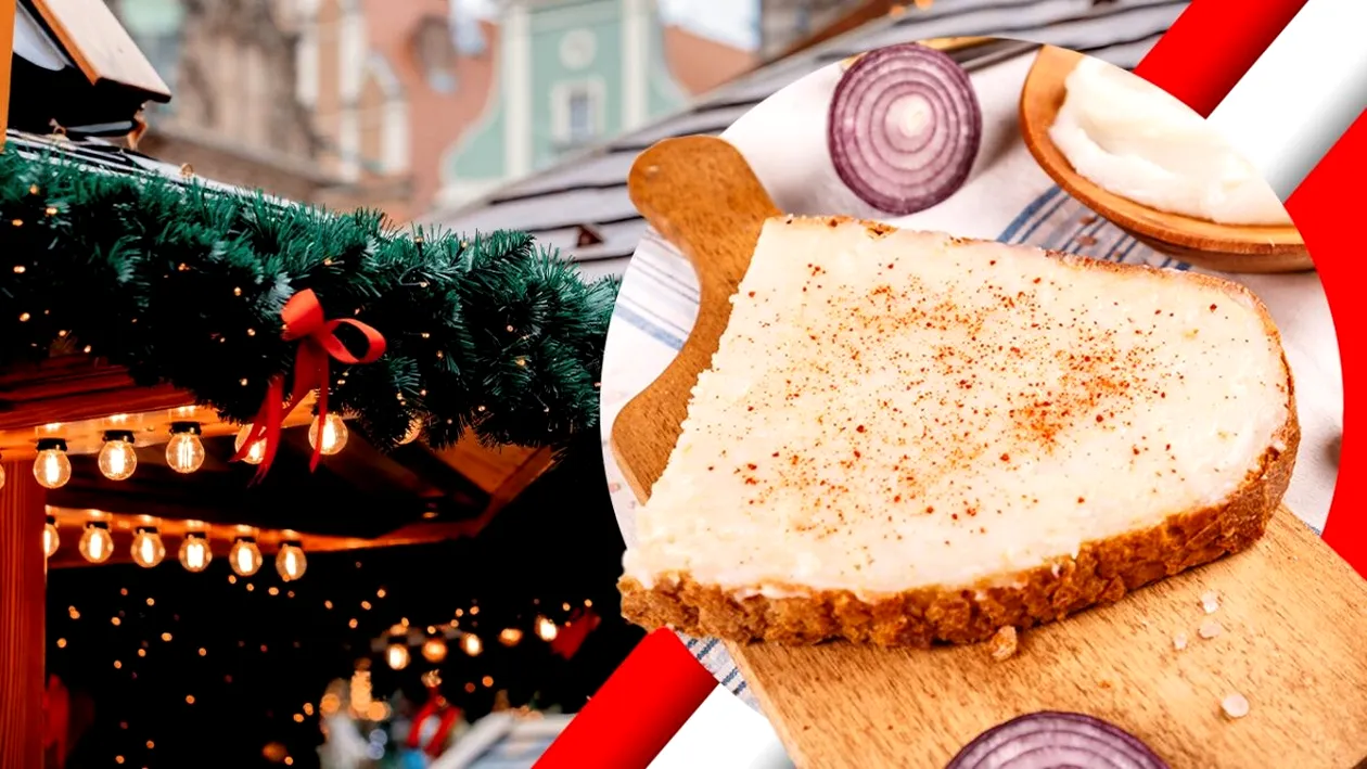 Cea mai scumpă nostalgie din comunism! Cât costă o felie de pâine cu untură la Târgul de Crăciun din Timișoara