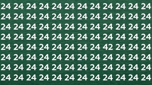 Test de perspicacitate | Doar 1 dintre 10 oameni îl găsește în 7 secunde: Identificați singurul număr diferit de 24!
