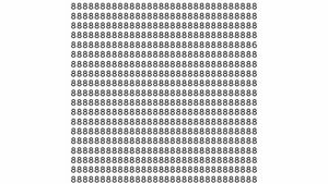Test de inteligență | Nu toate cifrele din imagine sunt 8. Identificați-o pe cea diferită!