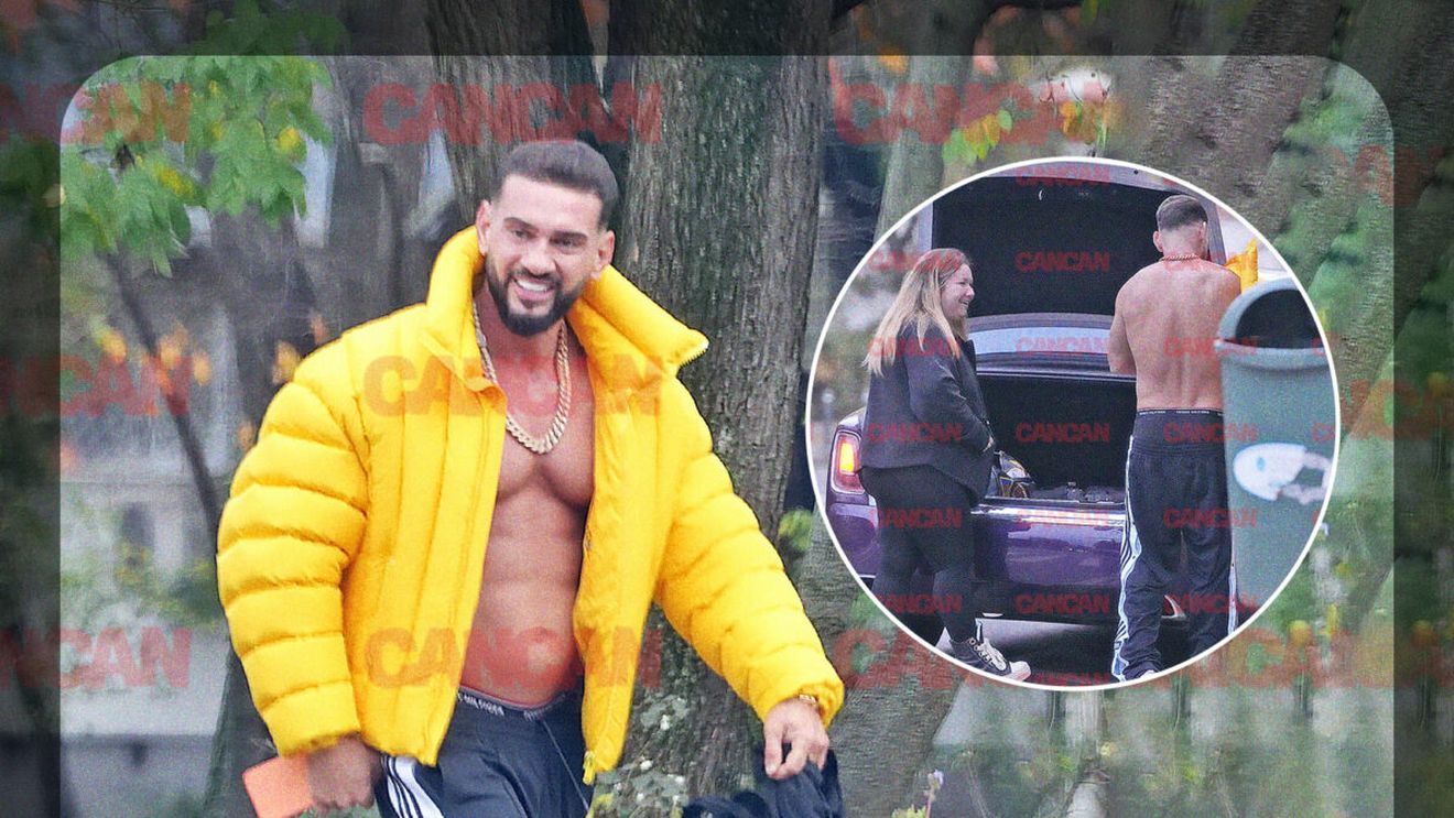 Atenție! Urmează imagini absolut banale! Dorian Popa la bustul gol, cu Rolls-ul „parcat artistic” pe trecere