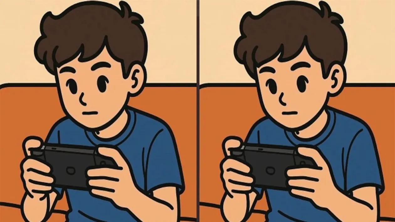 Test de logică | Găsiți toate cele 3 diferențe dintre acești doi băieți! Recordul este de 71 de secunde