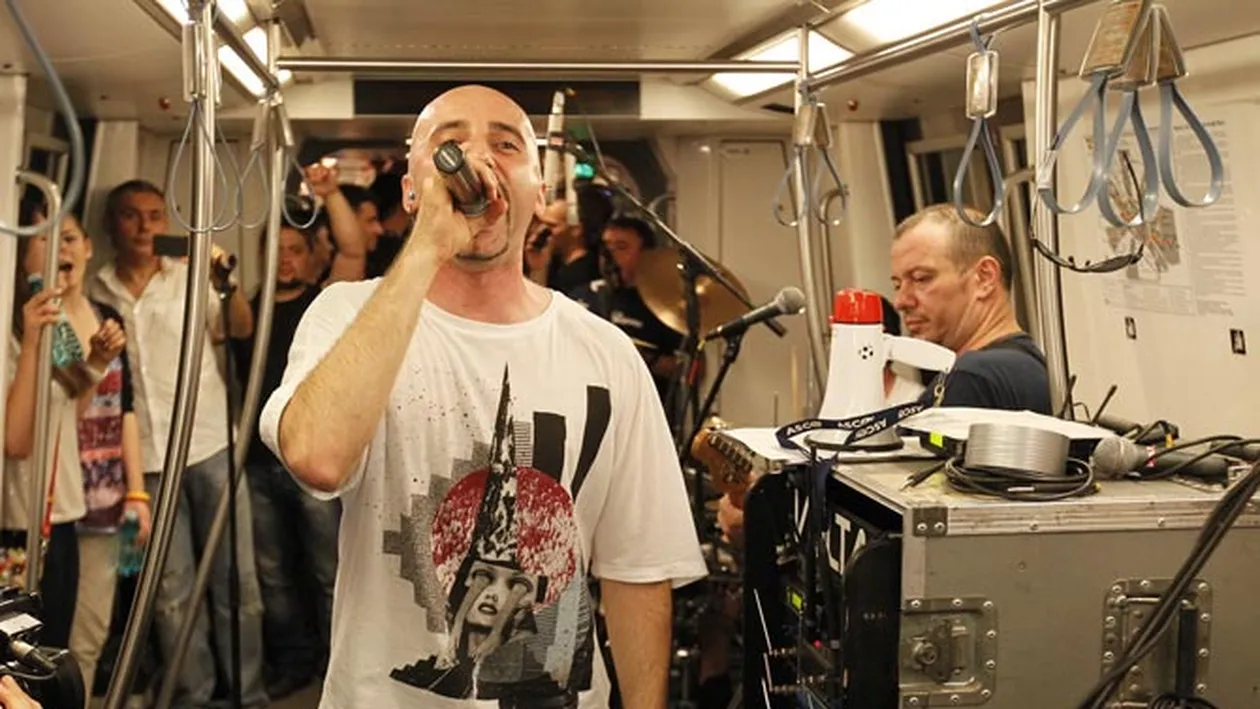 Sute de oameni si-au varsat nervii pe George Vintila! Huiduieli, injuraturi, nervi si fani dezamagiti, la concertul Voltaj in metrou! Cu George la puscarie!