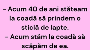 Bancul începutului de săptămână | Acum 40 de ani...