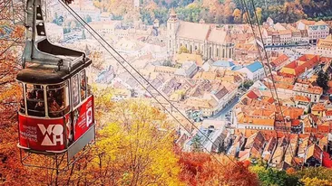 Câți lei costă un drum cu telecabina din Brașov până pe Tâmpa: Trebuie să stai bine cu nervii