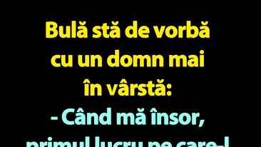 BANC | Bulă stă de vorbă cu un domn mai în vârstă