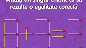 Test de inteligență cu 10 întrebări | Prima: Mutați un singur chibrit ca să transformați 8+3=3 într-o egalitate adevărată!