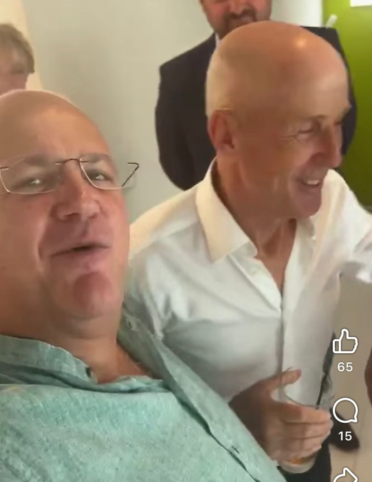 Axinte prezent la nunta fiicei lui Mugur Mihăescu/ Foto: Facebook