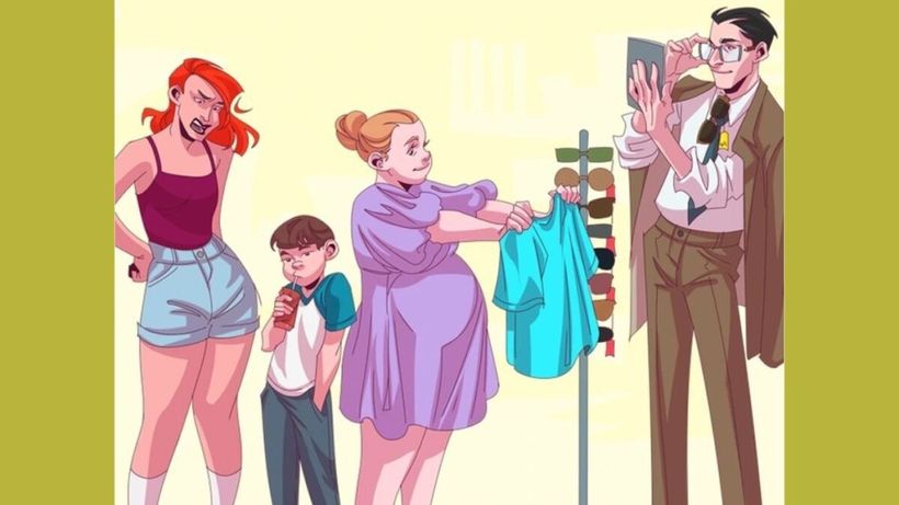 Test de inteligență exclusiv pentru genii | Găsiți hoțul! Care dintre aceste 4 persoane tocmai a furat ceva din mall?