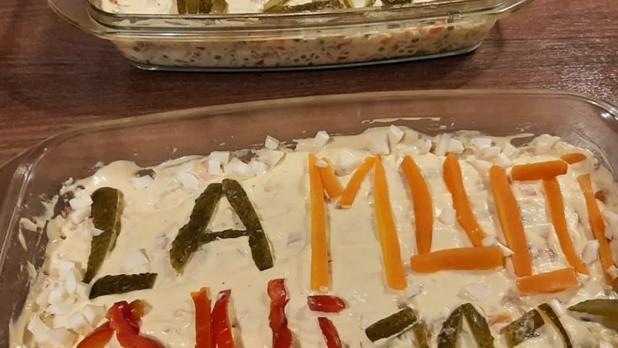 Ireal ce a scris un bucureștean pe salata Boeuf. A observat greșeala abia în noaptea de Revelion, când a pus-o pe masă