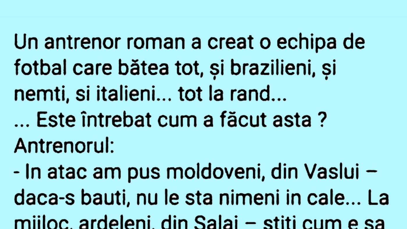 BANC | Echipa invincibilă de fotbal