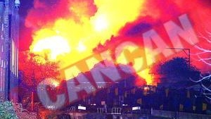 Incendiu de proportii in nordul Londrei