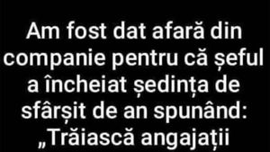 Bancul începutului de săptămână | Motiv de concediere
