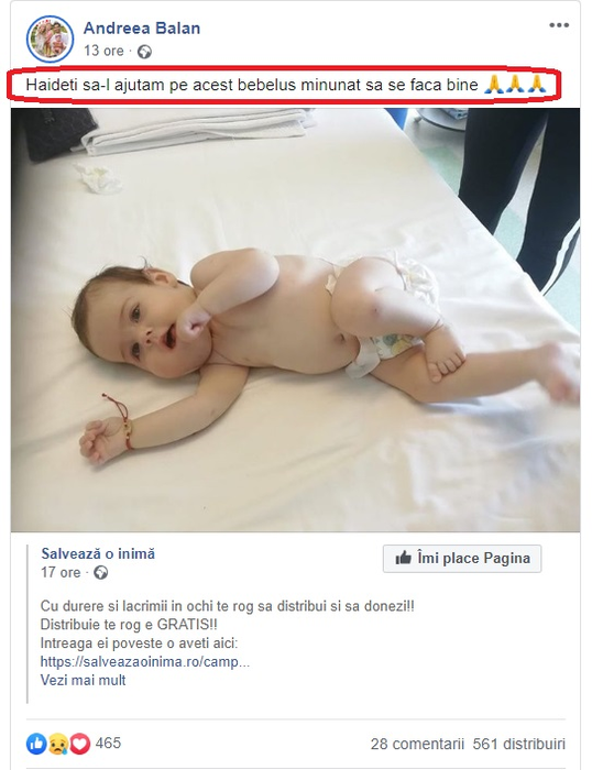 Andreea Bălan, mesaj sfâșietor. Bebeluşul a fost diagnosticat cu o boală cumplită