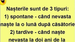 Bancul sfârșitului de săptămână | Nașterile sunt de 3 tipuri