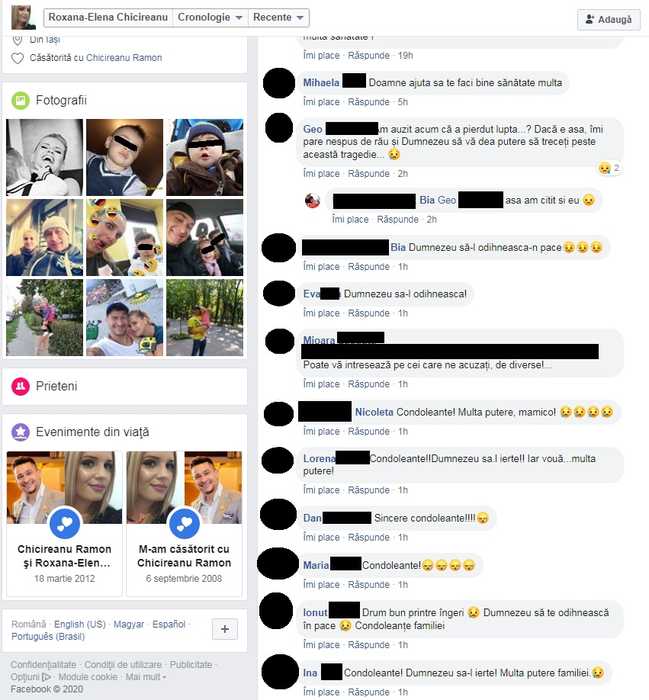 Ţi se rupe inima! Ce mesaje a primit soţia lui Ramon Chicireanu, după ce acesta a fost răpus de cancer
