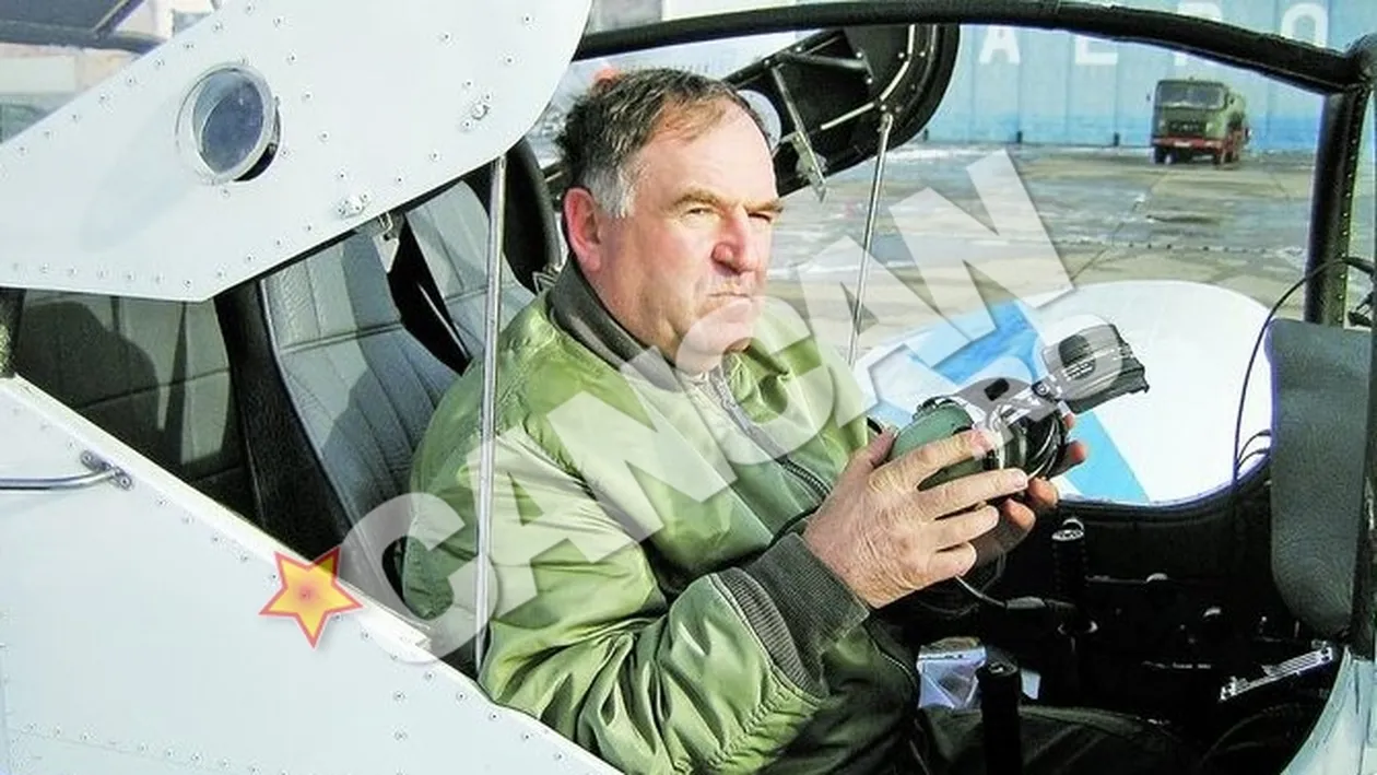 Comandorul Petru Lazar, dus azi pe ultimul drum de elita aviatiei romanesti. A murit inainte sa-si construisca o pista doar a lui