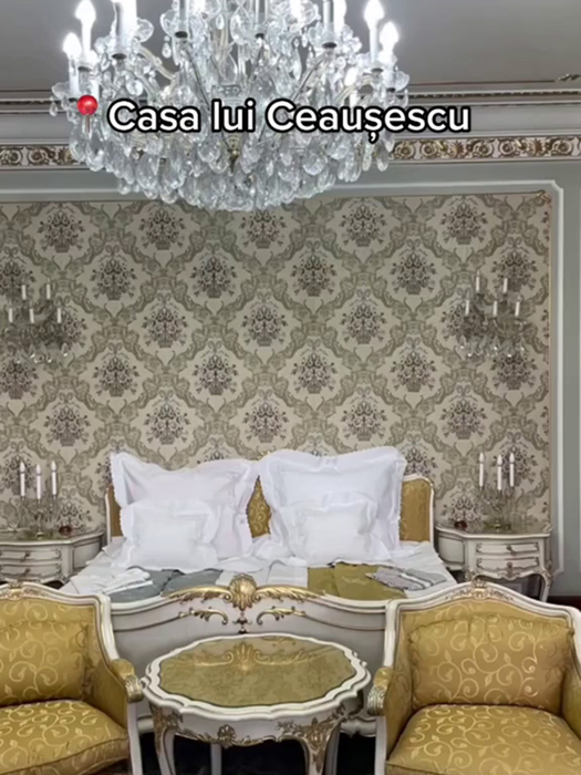 Dormitorul soților Ceaușescu (Foto: Captură Video)