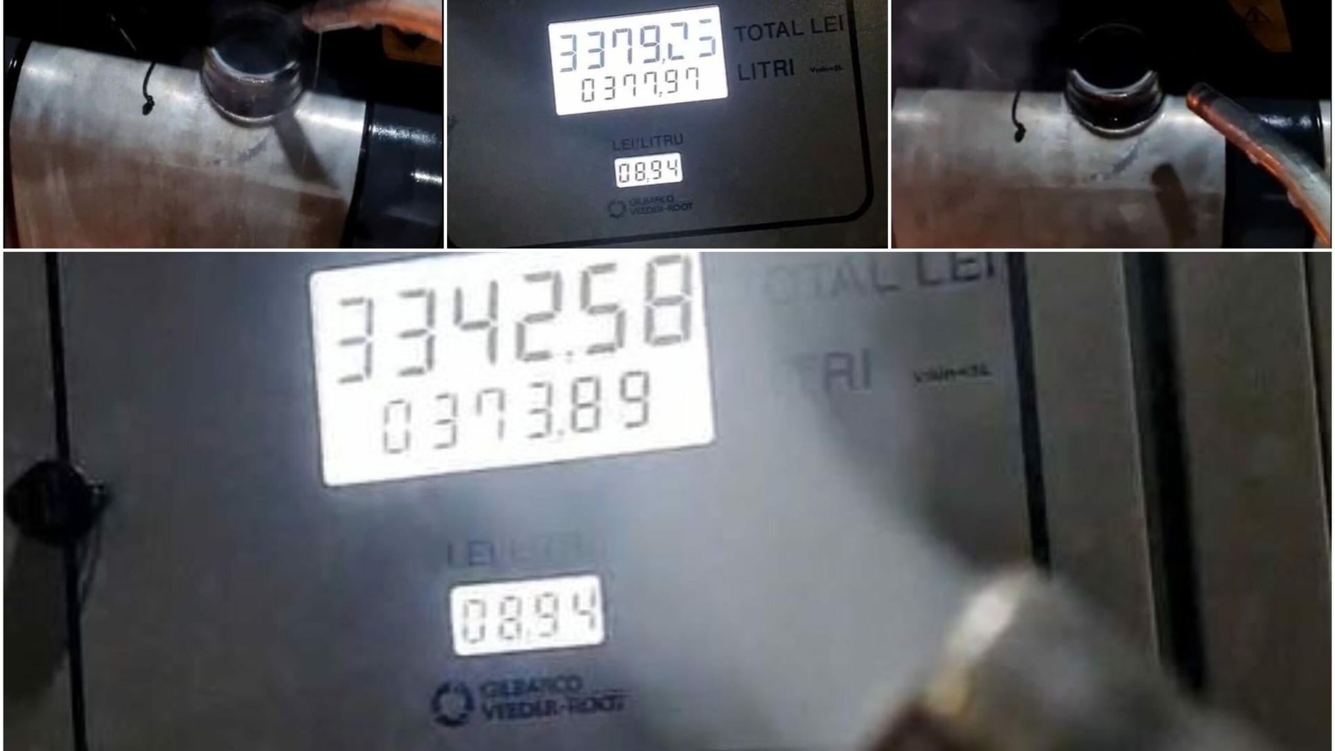 Imagini incredibile! Cum sunt furați românii la pompă