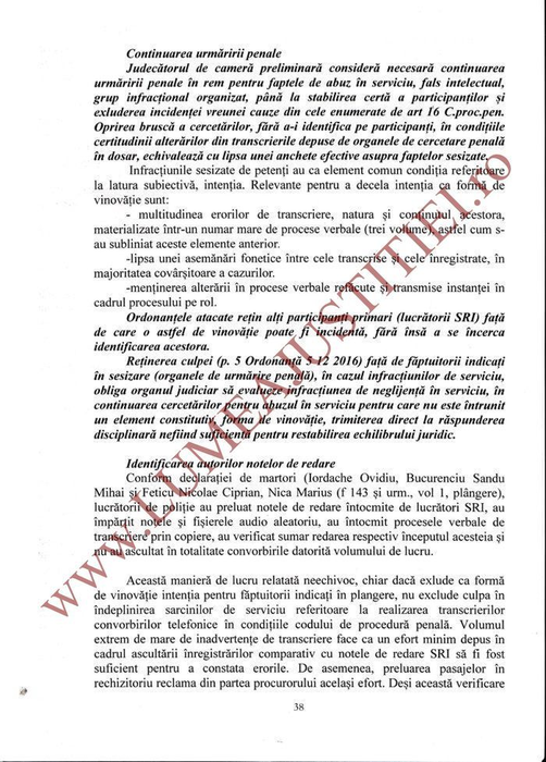 Referarul întocmit de judecătoarea Francisca Vasile scoate la iveală neregulile comise în dosar